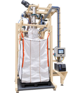 Front view of a Sofraden Bulk big bag filling station without background